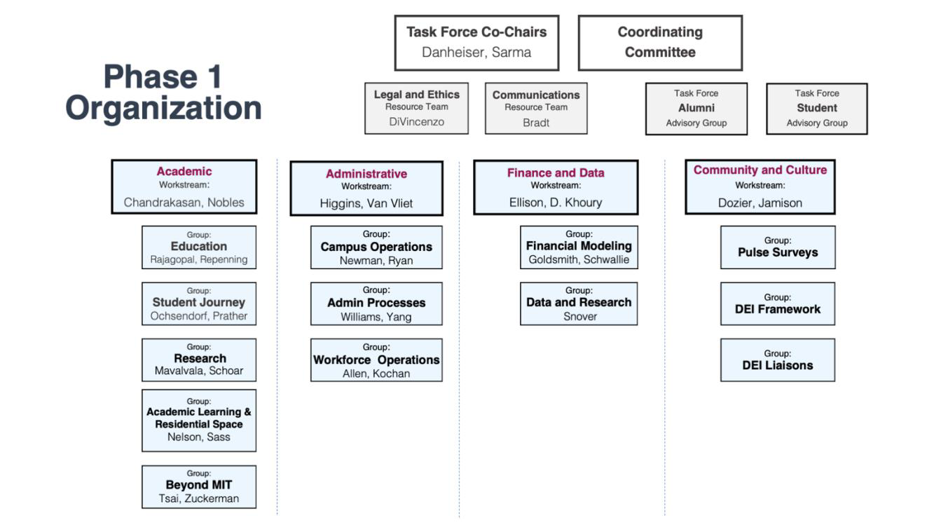 Structure of the MIT 2021 and Beyond Task Force